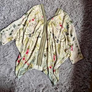 Floral Pastel Boho Indie Earthy Witchy Flowing Forest Whimsy Chiffon Blouse